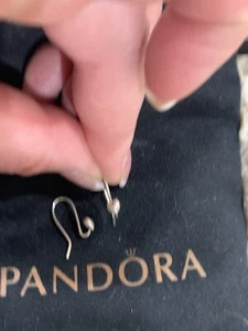Pandora compose Earring Hooks Silver Heart - Picture 1 of 2