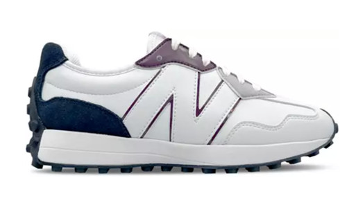 Scarpe sneakers donna casual New Balance 327 pelle bianco navy plumb taglia 10