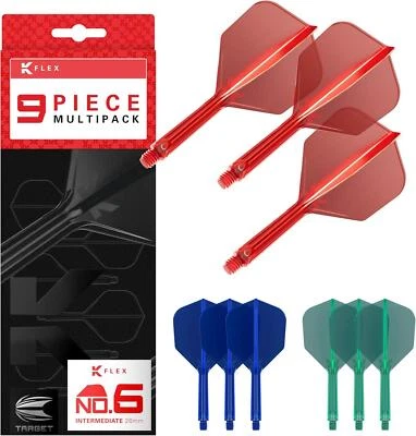 K Flex Integrated Dart Stems and Flights Set 3 Pack No 6 - Image 1 of 4