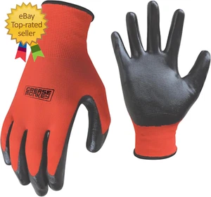 Guantes de trabajo recubiertos de nitrilo de uso general, talla grande, paquete de 15 - Imagen 1 de 8