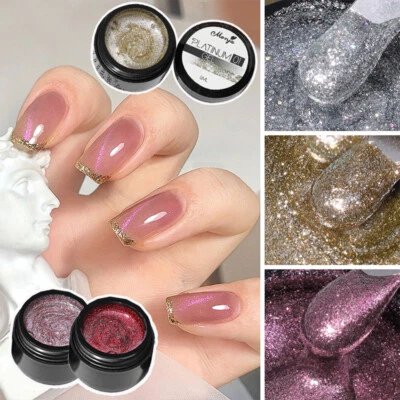 Fast-Drying Shiny Star Diamond Nail Line Gel Platinum UV Nail Glitter Polish - Bild 1 von 4