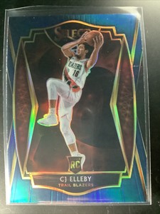 2020-21 Panini Select Rookie CJ Elleby Premier Level Blue Silver Prizm #198