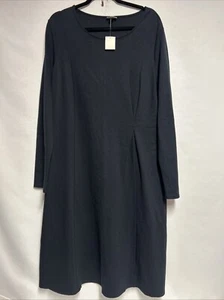 J Jill Wearever schwarzes Midikleid Langarm Damen Large Stretch neu mit Etikett - Bild 1 von 15