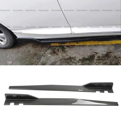 For Mercedes-Benz S450 S500 46" Side Skirt Rocker Panel Splitter Carbon Fiber - Image 1 of 4