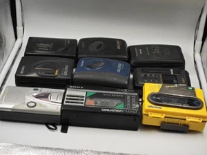Lot of 9 Used Walkman Players - Non-Working, Various Models - Picture 1 of 6