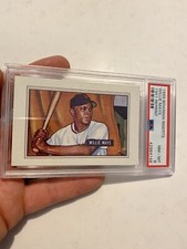 Willie Mays PSA 8 Bowman Collector Card Investment Man Cave 1989 Vintage Insert