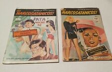 Los Narcosatanicos, satira, mexican horror comics, spanish sephia lot of 2