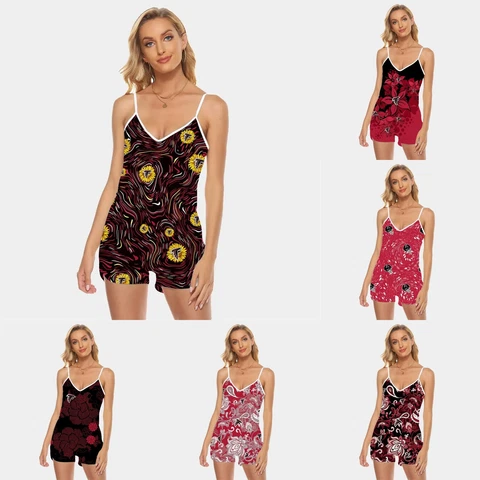 Atlanta Falcons One Piece V-Neck Swimsuit Swim Tank Tops Rompers Jumpsuit Gifts Cover