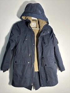 Zara Boys Coat Hooded Full Zipper Jacket with Pockets Navy Blue Size 9 - Picture 1 of 16