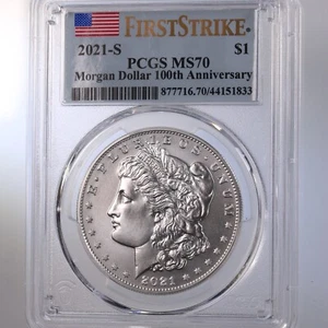 2021-S Morgan $1 PCGS Certified MS70 100th Anniversary First Strike - Picture 1 of 4