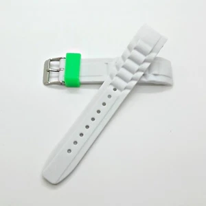 Silikonarmband Uhren Ersatzband Armband Wechselband 20mm Weiß Silikon 290381 - Picture 1 of 4