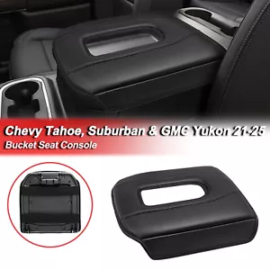 Middle Console Lid Armrest Cover Pad Black for Tahoe Suburban Yukon 2019-2025 - Picture 1 of 7
