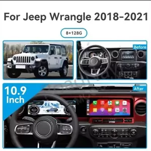 Dual Screen For Jeep Wrangler JL 2018-2021 Digital Cluster Car Display - Picture 1 of 9