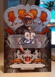 2010 Panini Crown Royale Signatures 197/249 Carlos Dunlap #114 Rookie Auto RC - Picture 1 of 2