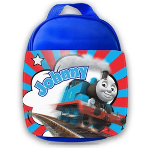 Personalised Thomas Tank Engine Kids Lunch Bag Any Name Childrens Boys School 10 - Picture 1 of 2