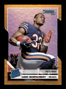 2019 Donruss Press Proof Gold Die Cut #311 David Montgomery RR /25 - EXACT SCAN