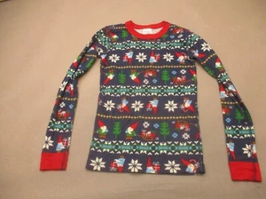 Hanna Andersson Size 12 Kids Unisex Christmas 100% Organic Cotton Pajama Top 308 - Picture 1 of 7
