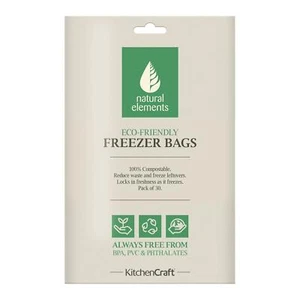 Natural Elements Compostable Eco-Friendly Freezer Bags-30 bags - Picture 1 of 3