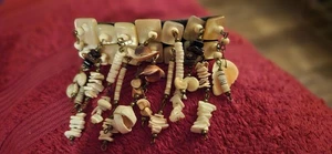 Vintage Handarbeit 2 Schichten Baumeln MOP ~ Muschel Haarspange Perlen Muscheln & Haarspange - Bild 1 von 3