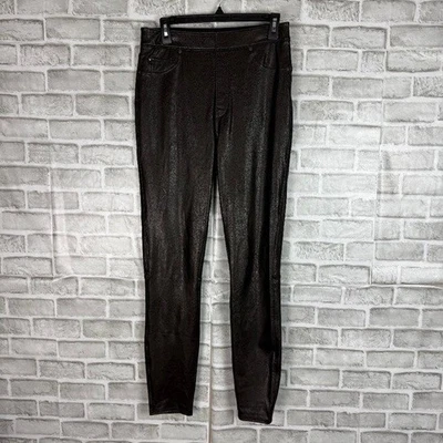 Calça feminina SPANX couro sintético como skinny tornozelo média 30 x 30 PRETA - Imagem 1 de 4