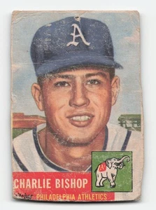 1953 Topps #186 Charlie Bishop RC Poor - Picture 1 of 2