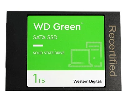 1TB WD green SSD WDS100T3G0A 2,5" SATA3 7mm  Festplatte intern recertified - Bild 1 von 3