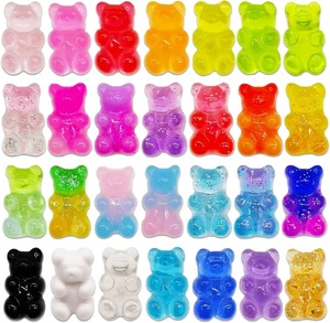 28Pcs Gummy Resin Bear Shoe Charms for Croc Clog Sandals Decoration, Girls... - Picture 1 of 1