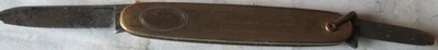 VINTAGE MILLER FOLDING POCKET KNIFE, GOLD BODY 1" /1 1/2" BLADE, FOR RECONDITION - Image 1 of 4