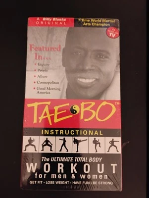Billy Blanks Tae Bo VHS Instructional Workout Videos For Men & Women Set of 4  - Image 1 of 4