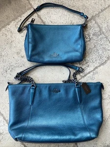 Coach Leder 2 Stück Handtasche Tasche Set - Bild 1 von 11