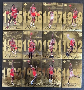 1998 Upper Deck Michael Jordan GOLD JUMBO Complete Set of 12 Original Box JCC7 - Bild 1 von 4