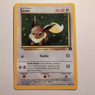 Eevee - Pokemon TCG Karte - Team Rocket - 55/82 - 2000 - English - Bild 1 von 2