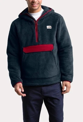 Moletom com capuz masculino The North Face Campshire Sherpa lã 1/2 zíper azul marinho urbano XXL novo com etiquetas - Imagem 1 de 4