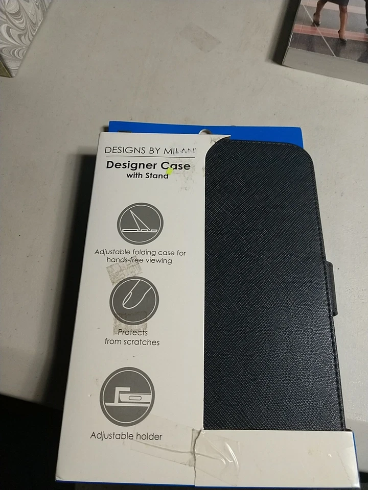 Designer IPad Case W/ Stand By Milan Black For Use w/ Most 7" - 8" Tablets - Image 1 of 4