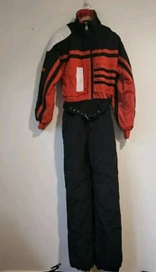 Vtg Ski Lion One Piece Ski Suit Snowsuit Snow Bib Jacket Pant 80s 90 Men's M EUC - Picture 1 of 13