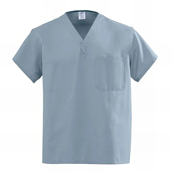 5XL Scrub Tops Medline 610 AngelStat Misty Green Unisex Angelica Coding Shirt 5x - Image 1 of 3