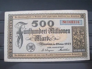 Breslau 500 Millionen Mark 1923 - Bild 1 von 2