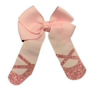 Pink Tap Dance Ballerina Hair Clip on Girls’ Bow Tie USED - Picture 1 of 1