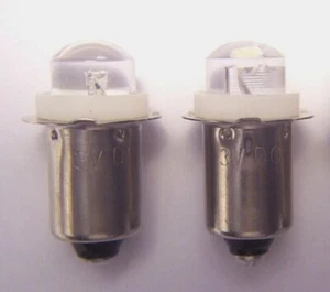 2 X LED's for Standard PR2 2-Cell (3.0V) C D AA AAA Camping light Flashlights - Picture 1 of 6