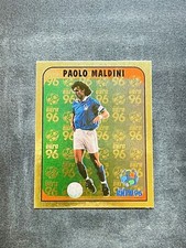 1996 Merlin EURO 96 #206 Paolo Maldini AC Milan Withdrawn GOLD foil sticker