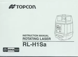 Topcon rotierender Laser RL-H1Sa Bedienungsanleitung - Bild 1 von 1