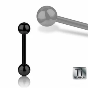 Piercing Titan Stab Kugel Hantel Zunge Brust Intim Ohr Groß Klein Schwarz Tragus - Bild 1 von 4