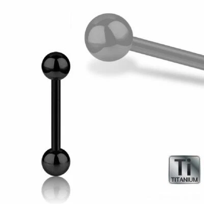 Piercing Titan Stab Kugel Hantel Zunge Brust Intim Ohr Groß Klein Schwarz Tragus - Bild 1 von 4