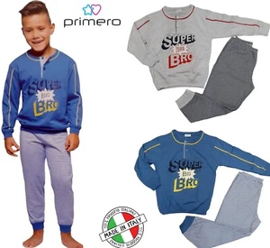 Pigiama bambino cotone estivo manica lunga pantalone lungo Primero anni da 3/ 10 - Picture 1 of 3