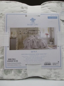 Rachel Simply Shabby Chic SHADOW ROSE weiß blau grau Blumen Quilt-Full/Queen - Bild 1 von 14
