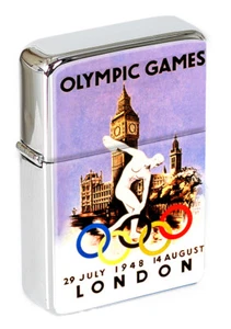London 1948 Olympics Flip Top Lighter - Picture 1 of 5