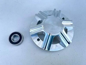 LOWRIDER HYDRAULICS BILLET ALUMINIUM MOTOR END CAP WITH BEARING (RAW) impala hop - Picture 1 of 4
