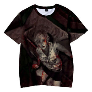 Anime Silent Hill Print T-shirt Unisex Casual Short Sleeve Tee Jersey Adult Size