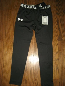 New Under Armour 6X activewear girls boys black leggings legging UAFGC15R-001 - Picture 1 of 1