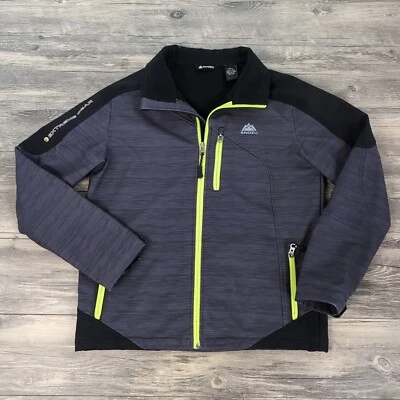 Snozu Soft Shell Jacket for Boys Large 14/16 Charcoal Heather/Black Full Zip - Image 1 of 4